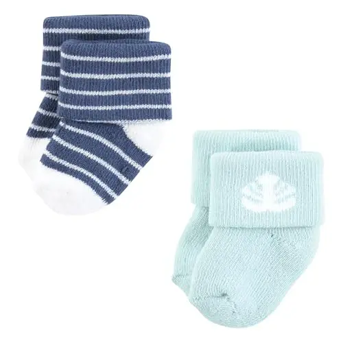 Hudson Baby Baby Girls' Cotton Rich Newborn and Terry Socks - 8