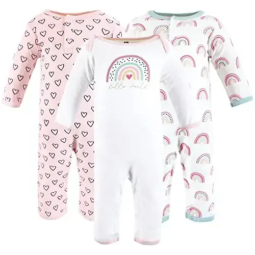 Hudson Baby baby-girls Cotton Coveralls 