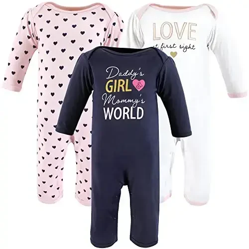 Hudson Baby baby-girls Cotton Coveralls 