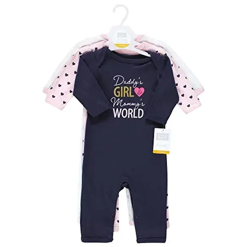 Hudson Baby baby-girls Cotton Coveralls - 2