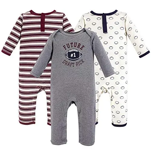 Hudson Baby Cotton Union Suit, 2 Pack Pants - 1