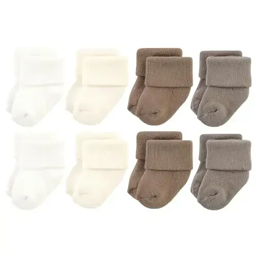 Hudson Baby Baby Girls' Cotton Rich Newborn and Terry Socks 