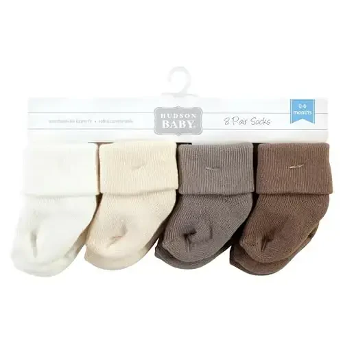Hudson Baby Baby Girls' Cotton Rich Newborn and Terry Socks - BABYVISION INC. (1)