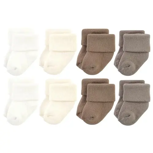 Hudson Baby Baby Girls' Cotton Rich Newborn and Terry Socks 