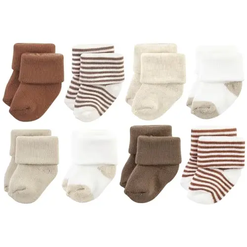 Hudson Baby Baby Girls' Cotton Rich Newborn and Terry Socks 