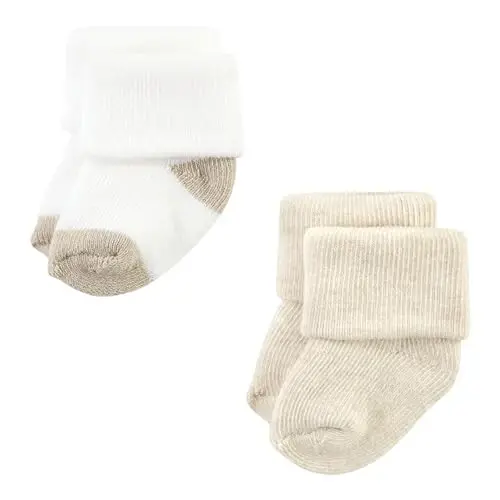 Hudson Baby Baby Girls' Cotton Rich Newborn and Terry Socks - 3