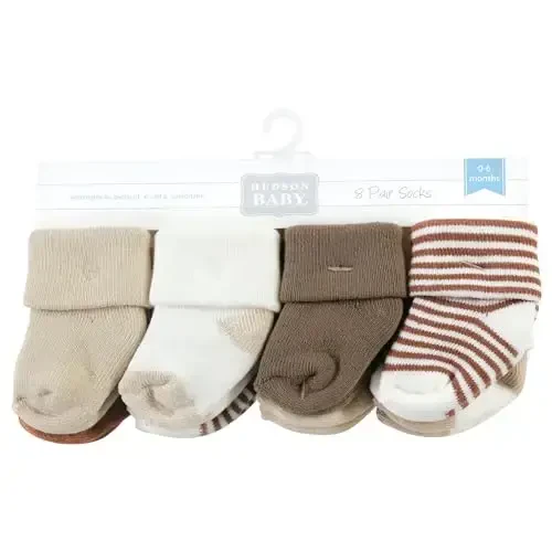 Hudson Baby Baby Girls' Cotton Rich Newborn and Terry Socks - BABYVISION INC. (1)