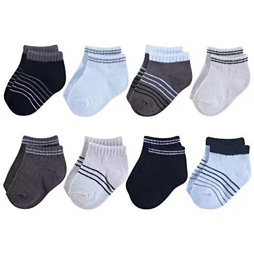Hudson Baby Baby Girls' Cotton Rich Newborn and Terry Socks 
