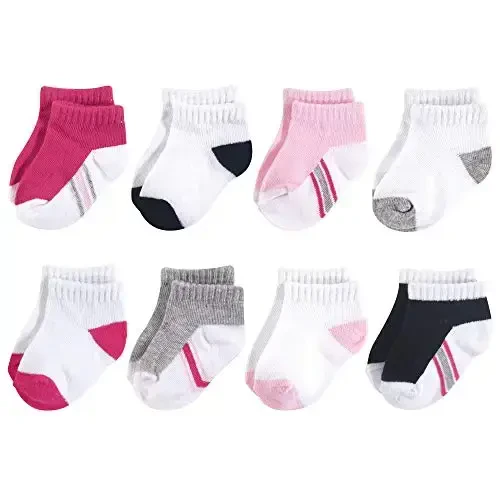 Hudson Baby Baby Girls' Cotton Rich Newborn and Terry Socks - 1