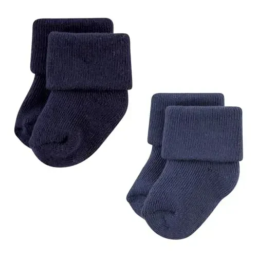 Hudson Baby Baby Girls' Cotton Rich Newborn and Terry Socks - 4