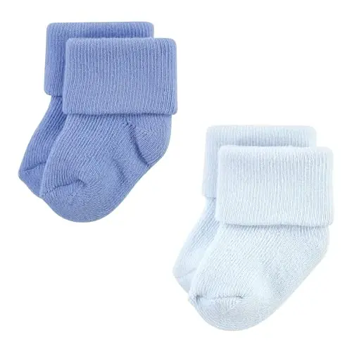 Hudson Baby Baby Girls' Cotton Rich Newborn and Terry Socks - 3