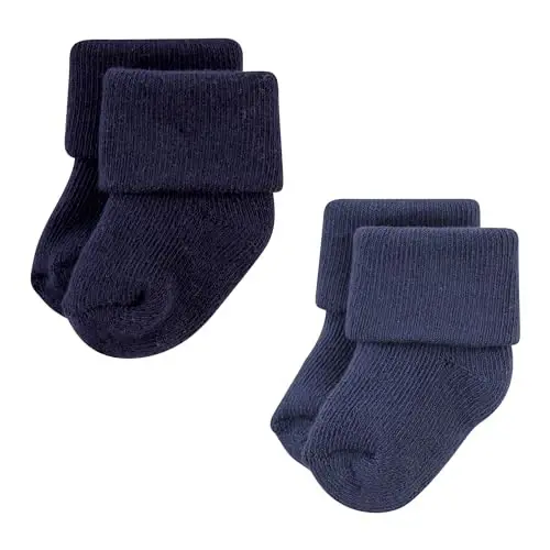 Hudson Baby Baby Girls' Cotton Rich Newborn and Terry Socks - 4