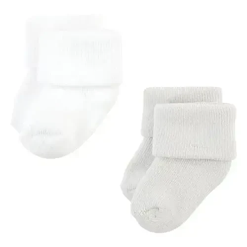 Hudson Baby Baby Girls' Cotton Rich Newborn and Terry Socks - 6