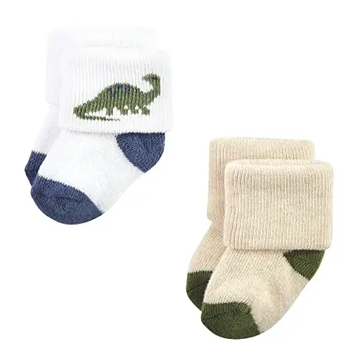Hudson Baby Baby Girls' Cotton Rich Newborn and Terry Socks - 5