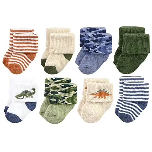 Hudson Baby Baby Girls' Cotton Rich Newborn and Terry Socks 
