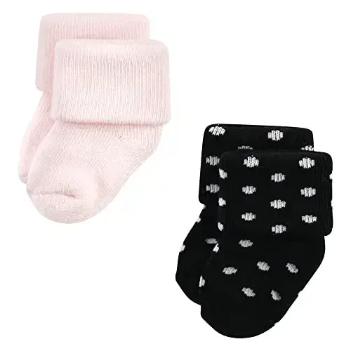 Hudson Baby Baby Girls' Cotton Rich Newborn and Terry Socks - 5