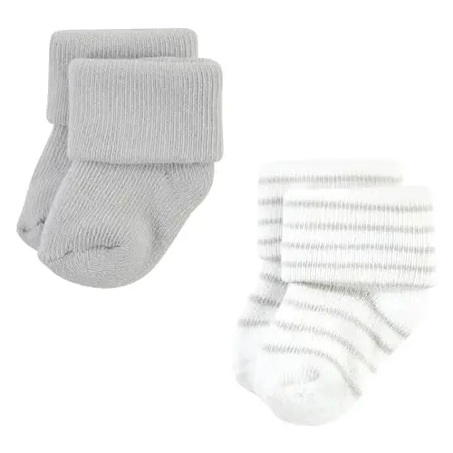 Hudson Baby Baby Girls' Cotton Rich Newborn and Terry Socks - 4