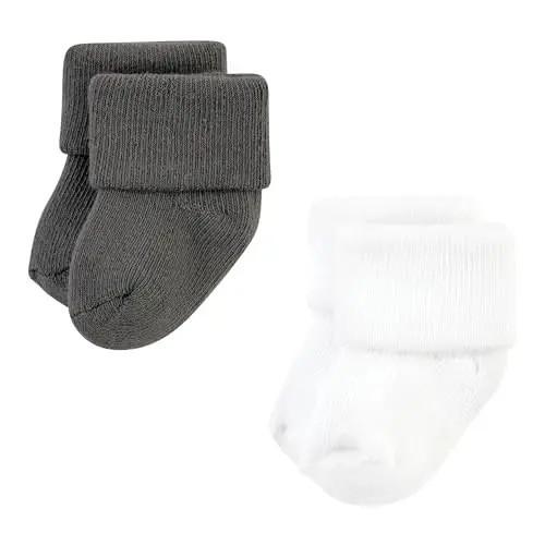Hudson Baby Baby Girls' Cotton Rich Newborn and Terry Socks - 6