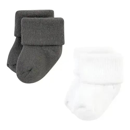 Hudson Baby Baby Girls' Cotton Rich Newborn and Terry Socks - 6