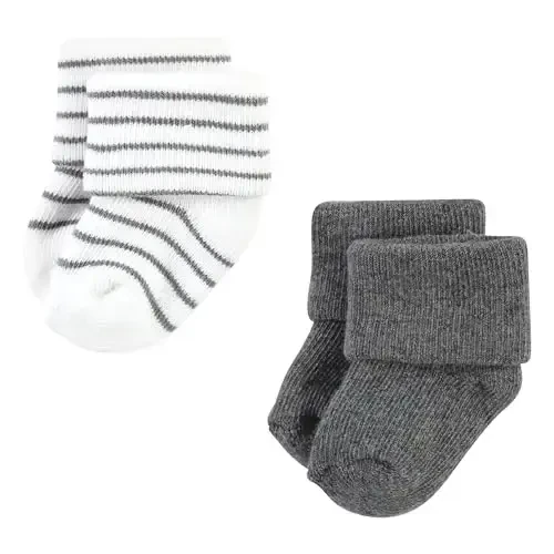 Hudson Baby Baby Girls' Cotton Rich Newborn and Terry Socks - 7