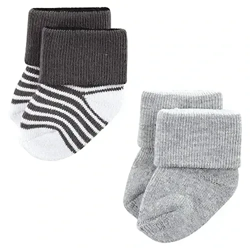 Hudson Baby Baby Girls' Cotton Rich Newborn and Terry Socks - 5