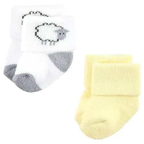 Hudson Baby Baby Girls' Cotton Rich Newborn and Terry Socks - 6