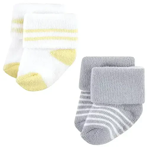 Hudson Baby Baby Girls' Cotton Rich Newborn and Terry Socks - 7