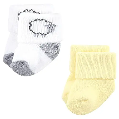 Hudson Baby Baby Girls' Cotton Rich Newborn and Terry Socks - 6