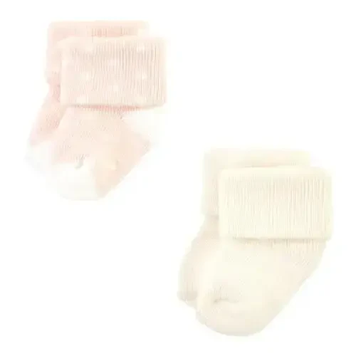 Hudson Baby Baby Girls' Cotton Rich Newborn and Terry Socks - 3