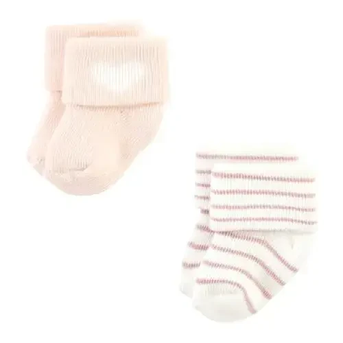 Hudson Baby Baby Girls' Cotton Rich Newborn and Terry Socks - 6