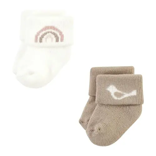 Hudson Baby Baby Girls' Cotton Rich Newborn and Terry Socks - 5