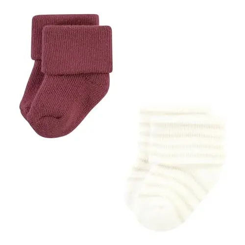 Hudson Baby Baby Girls' Cotton Rich Newborn and Terry Socks - 7