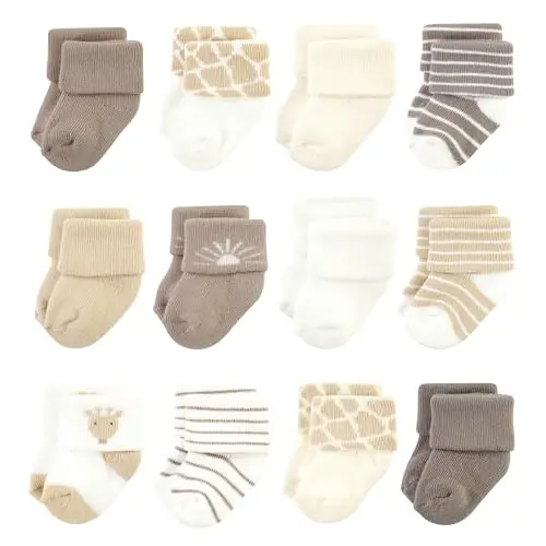 Hudson Baby Baby Girls' Cotton Rich Newborn and Terry Socks - 1