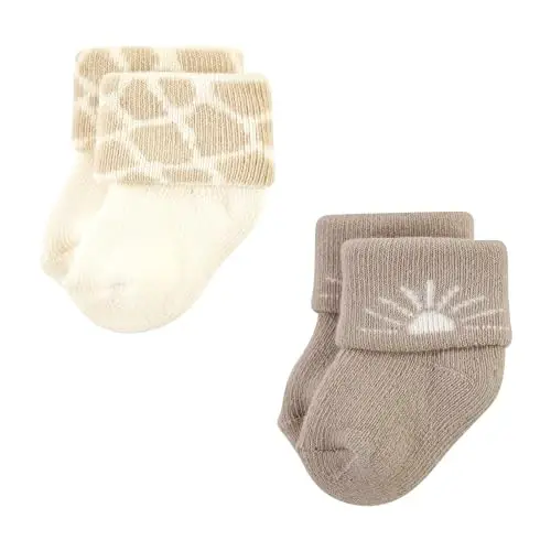 Hudson Baby Baby Girls' Cotton Rich Newborn and Terry Socks - 4