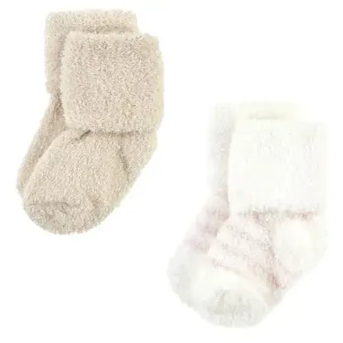 Hudson Baby Baby Girls' Cotton Rich Newborn and Terry Socks - 4