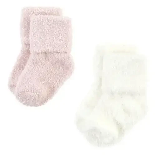 Hudson Baby Baby Girls' Cotton Rich Newborn and Terry Socks - 6