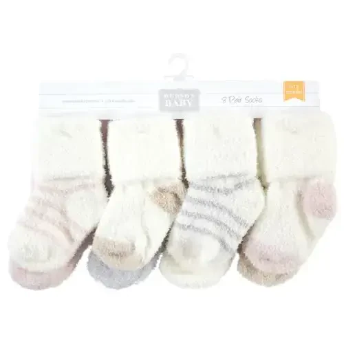 Hudson Baby Baby Girls' Cotton Rich Newborn and Terry Socks - 2
