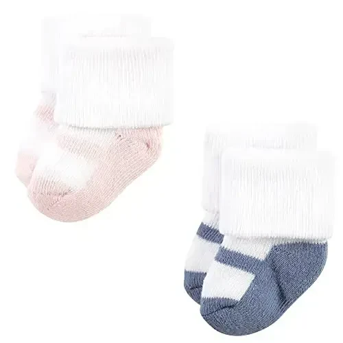 Hudson Baby Baby Girls' Cotton Rich Newborn and Terry Socks - 4