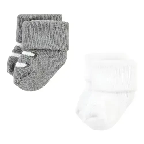 Hudson Baby Baby Girls' Cotton Rich Newborn and Terry Socks - 5