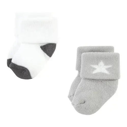 Hudson Baby Baby Girls' Cotton Rich Newborn and Terry Socks - 6