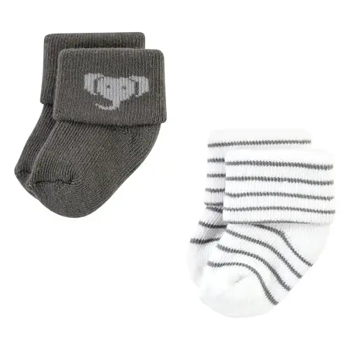 Hudson Baby Baby Girls' Cotton Rich Newborn and Terry Socks - 3