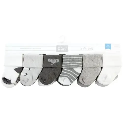 Hudson Baby Baby Girls' Cotton Rich Newborn and Terry Socks - BABYVISION INC. (1)