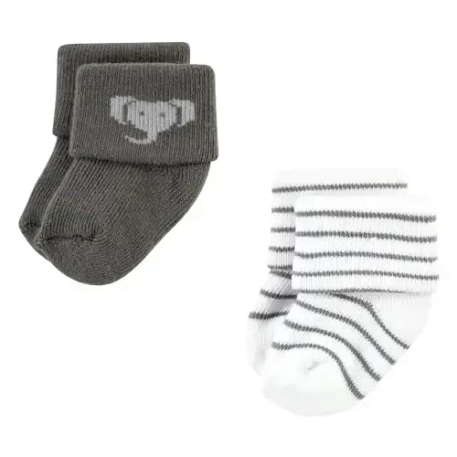 Hudson Baby Baby Girls' Cotton Rich Newborn and Terry Socks - 3