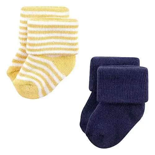 Hudson Baby Baby Girls' Cotton Rich Newborn and Terry Socks - 6