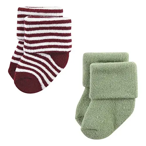 Hudson Baby Baby Girls' Cotton Rich Newborn and Terry Socks - 4