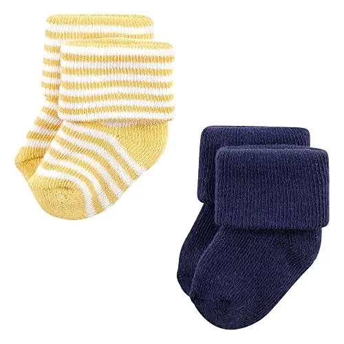 Hudson Baby Baby Girls' Cotton Rich Newborn and Terry Socks - 6
