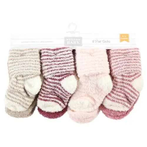 Hudson Baby Baby Girls' Cotton Rich Newborn and Terry Socks - 2