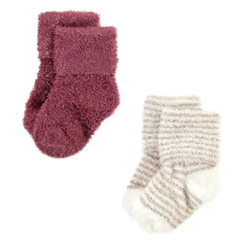 Hudson Baby Baby Girls' Cotton Rich Newborn and Terry Socks - 3