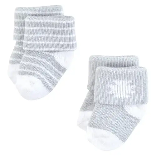 Hudson Baby Baby Girls' Cotton Rich Newborn and Terry Socks - 5