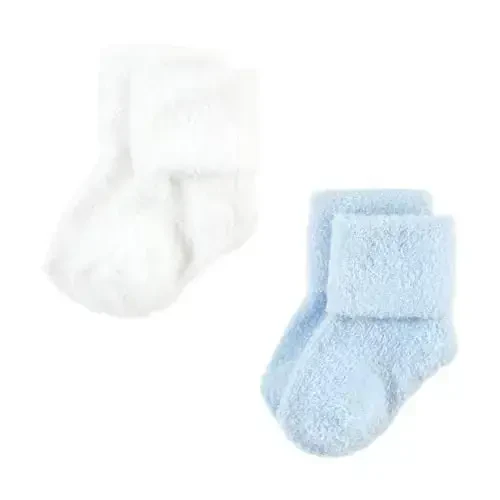 Hudson Baby Baby Girls' Cotton Rich Newborn and Terry Socks - 4
